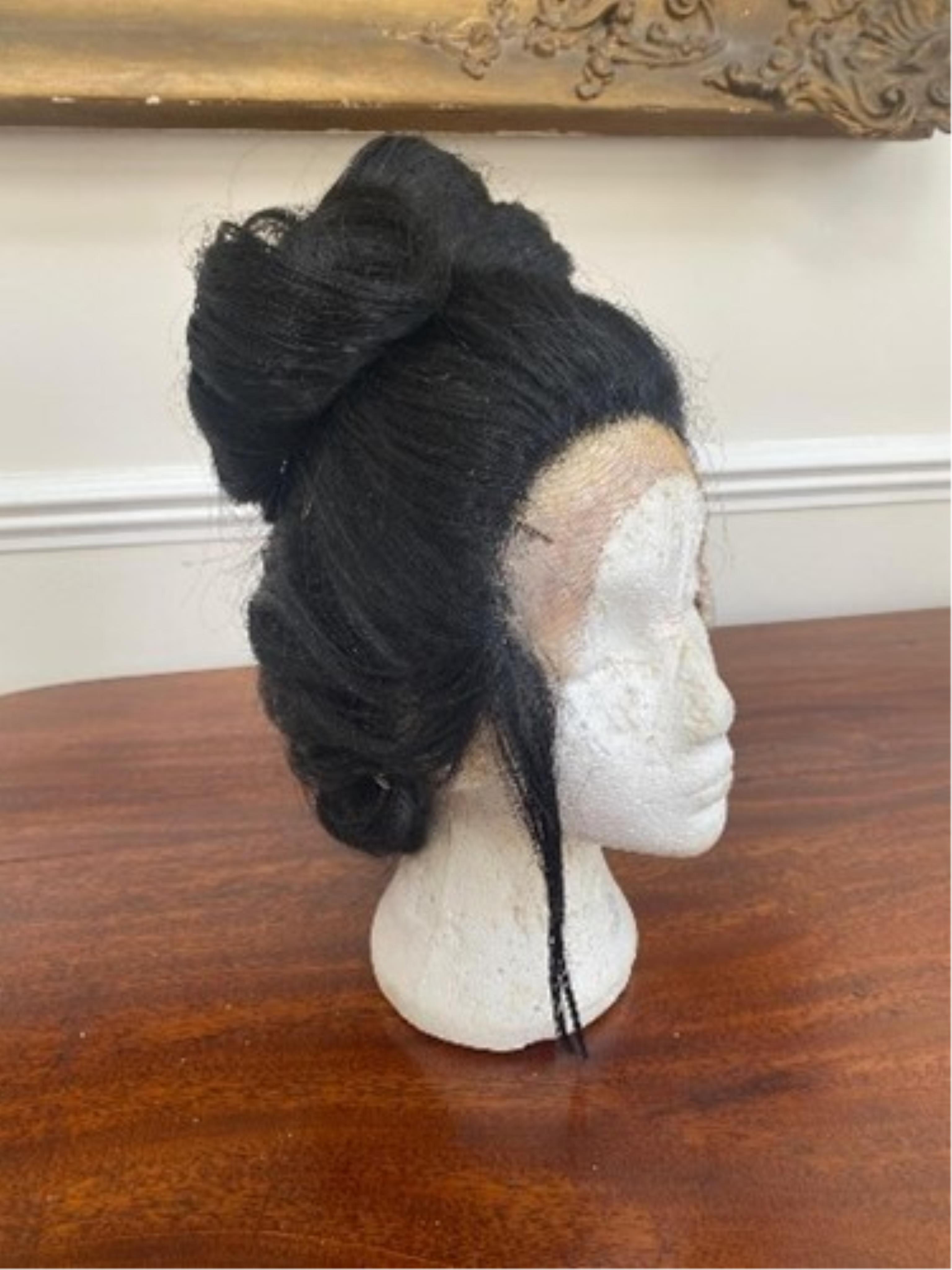 Two men’s formal Japanese theatrical wig (Prince Yamadori and Bonz– Madame Butterfly). real hair with net lacing. Size M/L (very good quality)